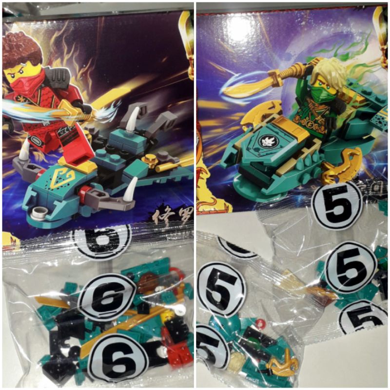 Lắp ráp 1 hộp Ninjago Rồng 2042 có nhiều chi tiết