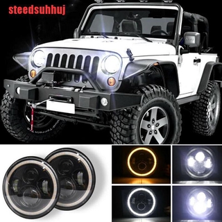 Đèn Pha LED Tròn 7 Inch Mắt Hi / Lo Cho Wrangler JK LJ