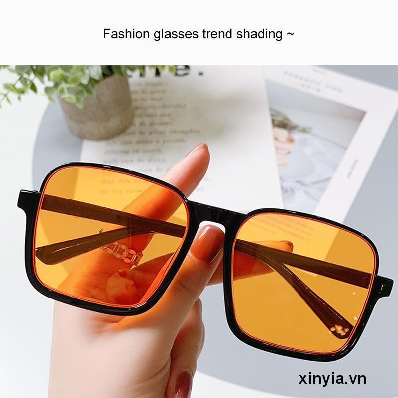 Kính Râm Gọng Vuông Lớn Bằng Kim Loại Thời Trang Hàn Quốc 2022