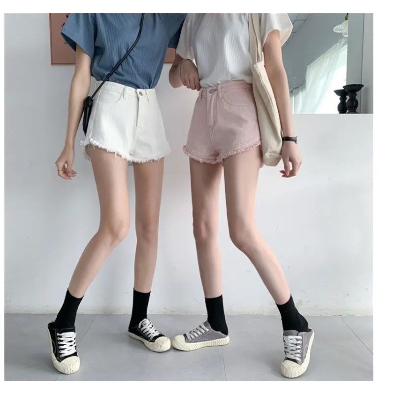 Quần Short Denim Nữ Kiểu Dáng Hàn Quốc