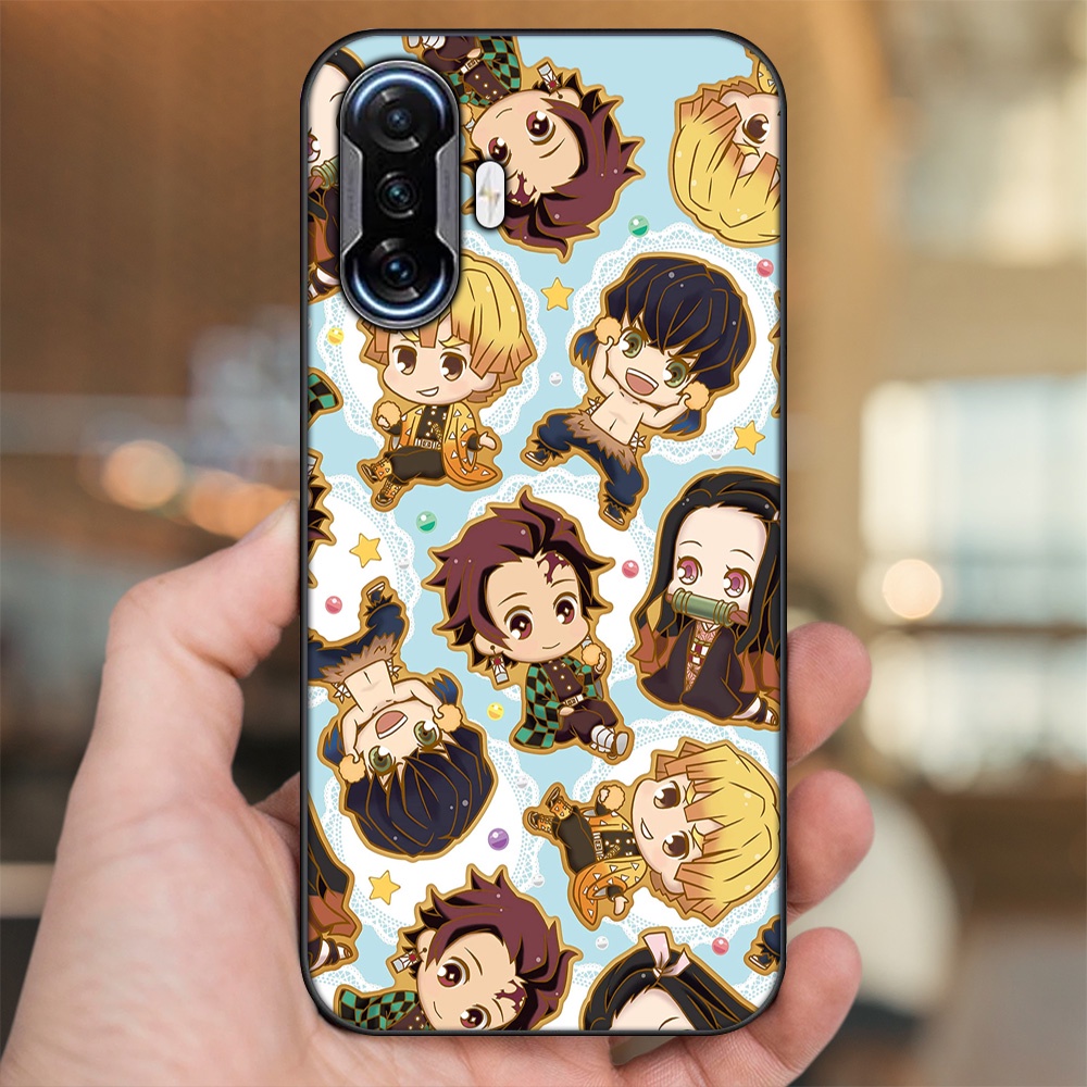 Ốp lưng Xiaomi K40 Gaming viền đen in hình Zenitsu Kimetsu no Yaiba