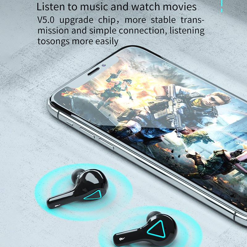 NBX TWS A15 Bluetooth headset wirelessly works with iOS and Android