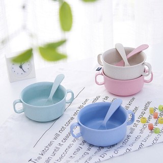 Bát ăn dặm lúa mạch kèm muỗng cho bé