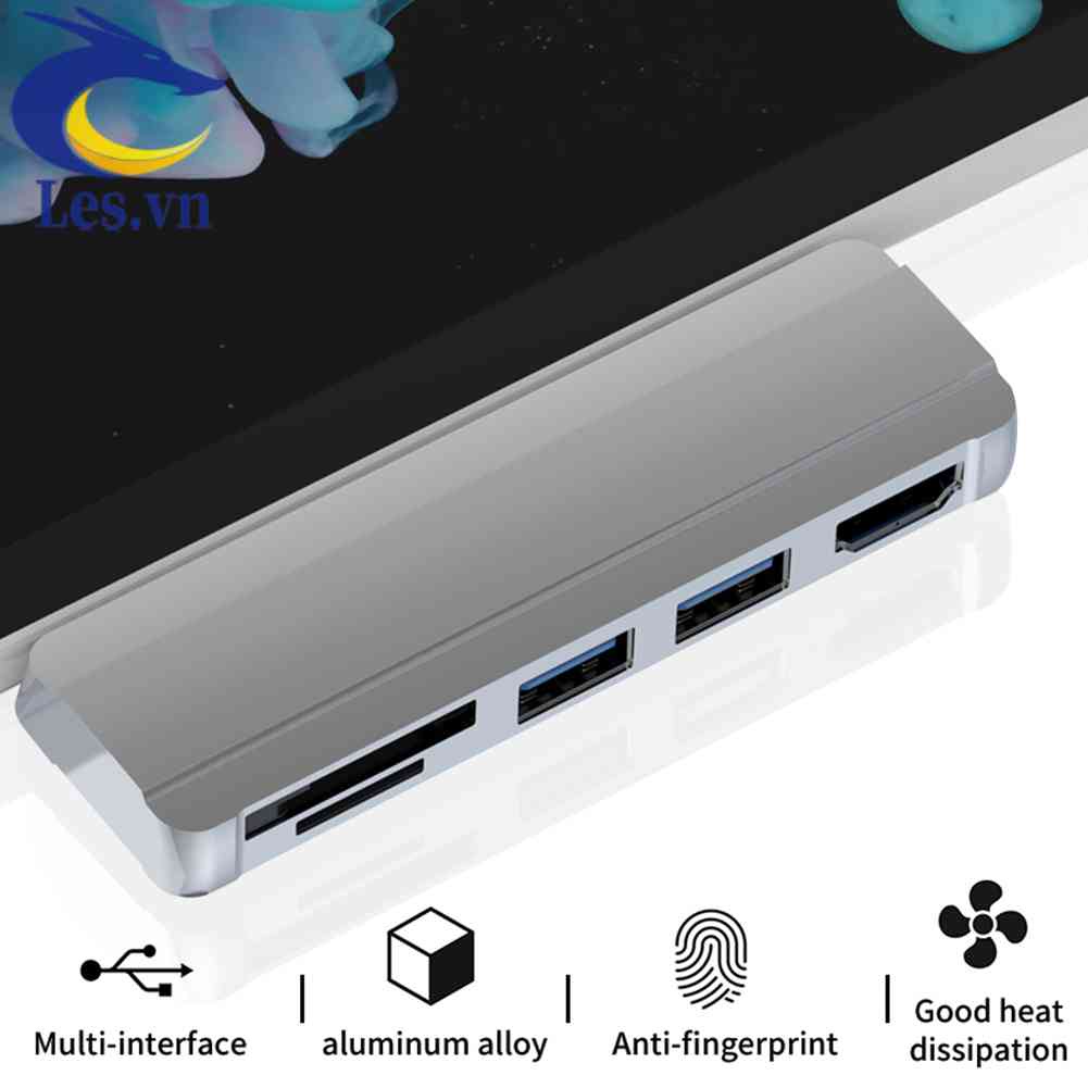 Bộ Hub Chia Cổng USB 3.0 TF 4K HDMI 4K Cho Surface Pro 6 Pro 5 Pro