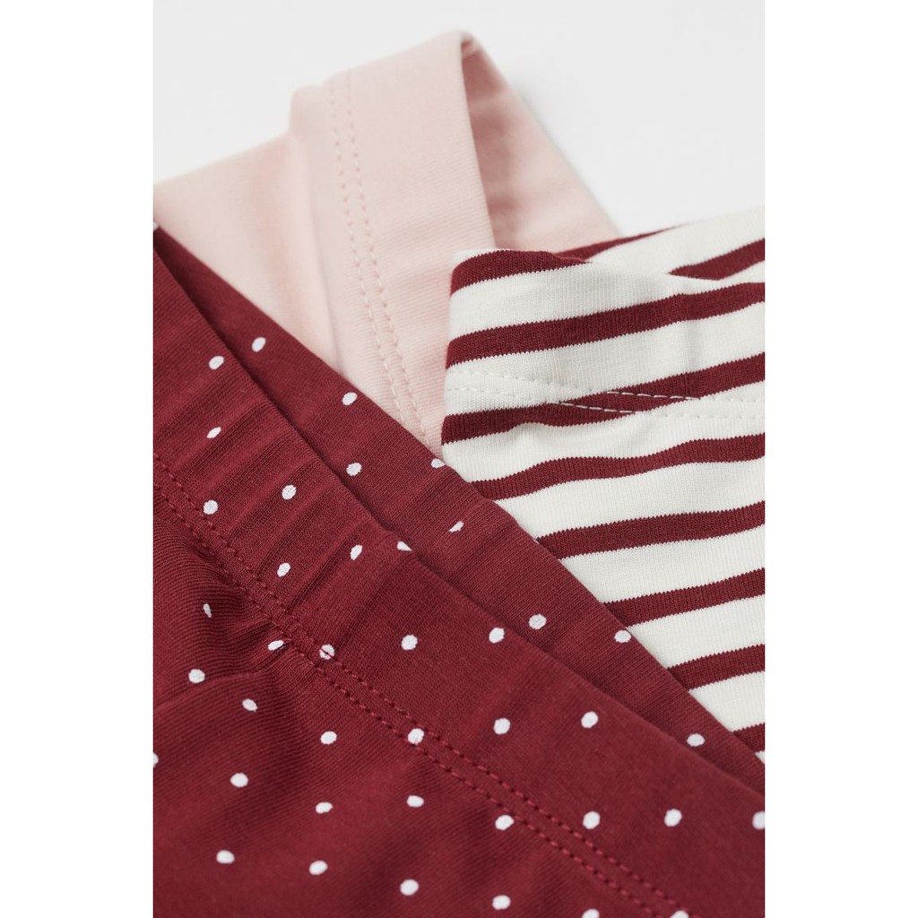Set 3 quần legging đỏ kẻ HM H&amp;M _ hàng chính hãng Anh