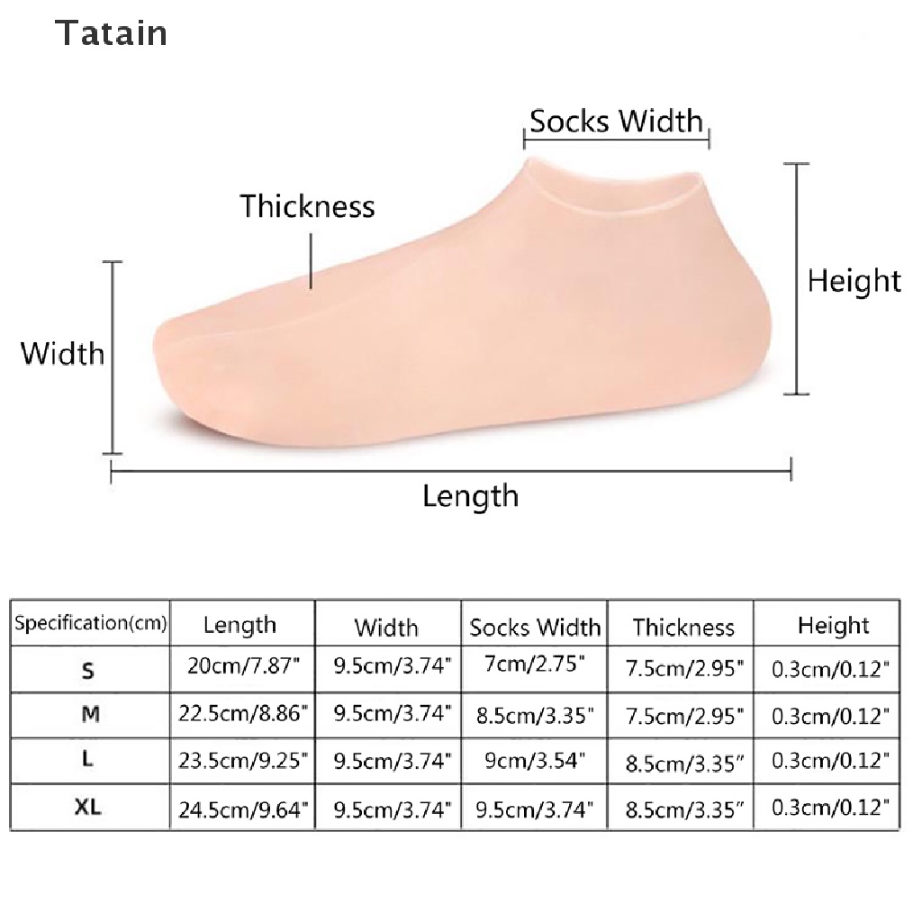 1 đôi tất silicone gel dưỡng ẩm chống nứt nẻ chân