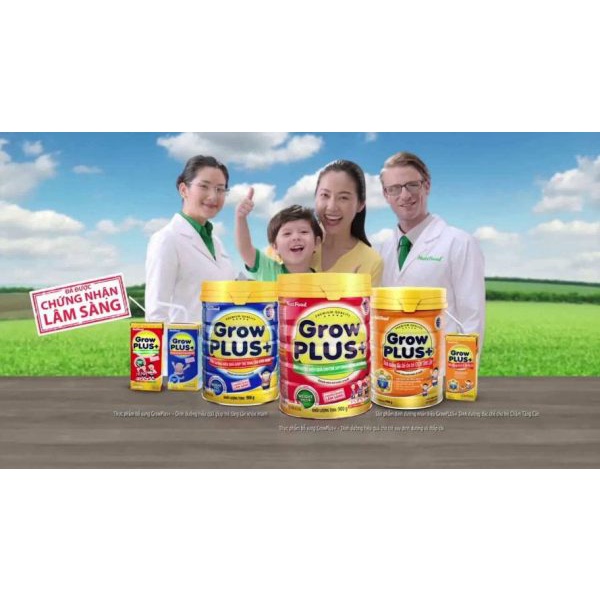 Sữa Bột Nutifood Grow plus Xanh Lon 900g- HSD 02/2025