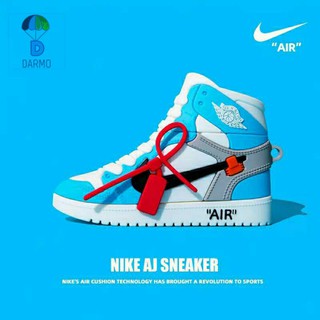 (Order 10 ngày) Case bảo vệ Airpods Pro/1/2 giày thể thao sneakers cao cổ N I KE Jordan xanh da trời