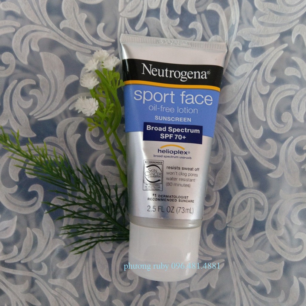 Kem chống nắng Neutrogena Sport Face Oil Free Lotion SPF70 73ml