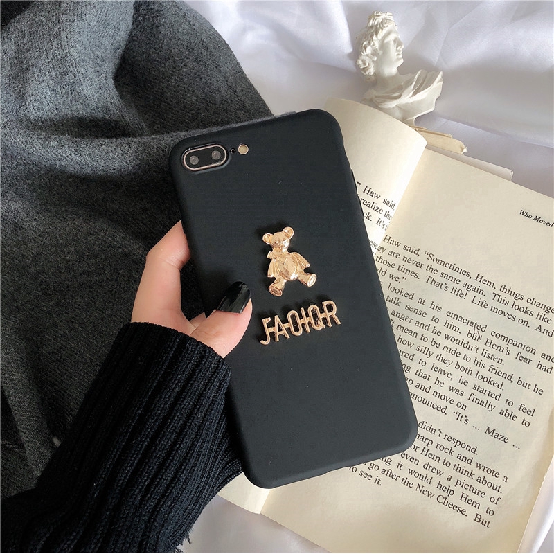 Teddy bear Case for Samsung s10 s9 s9plus s8 s8plus s7 S6 S5 s20 s20ultra cover case note8 note9 note10plus casing n950 n920 N960 G960 G965 G925 Silicone Fashion Tide