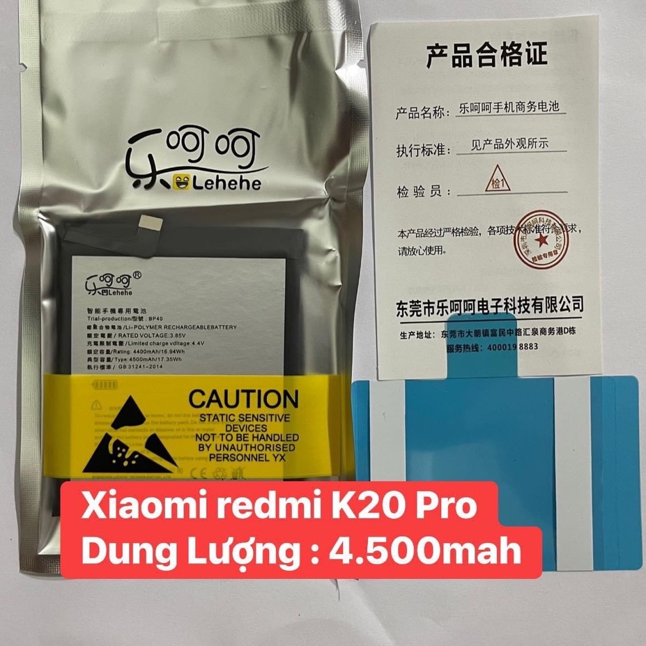 Pin K20/ K20 Pro Dung Lượng Cao Lehehe 4.500Mah
