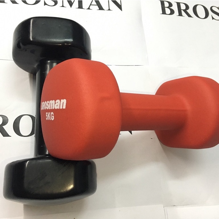 TẠ TAY BROSMAN 5KG ĐEN ĐỎ CAO CẤP