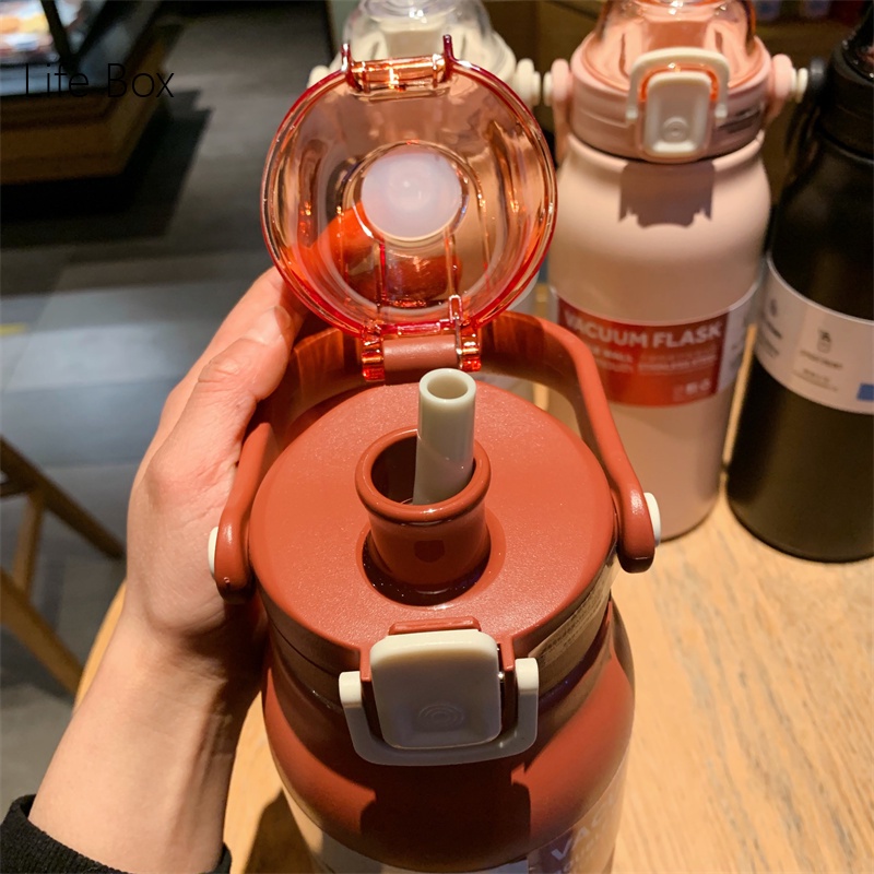 Bình Nước Giữ Nhiệt Dung Tích Lớn 304 Phong Cách Hàn Quốc Cho Nam Nữ
