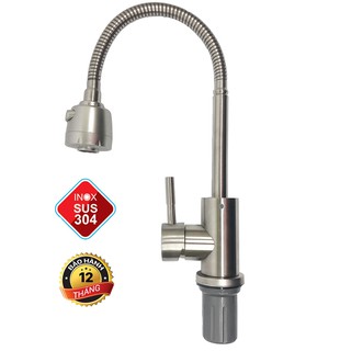 Vòi rửa bát chén nóng lạnh inox 304