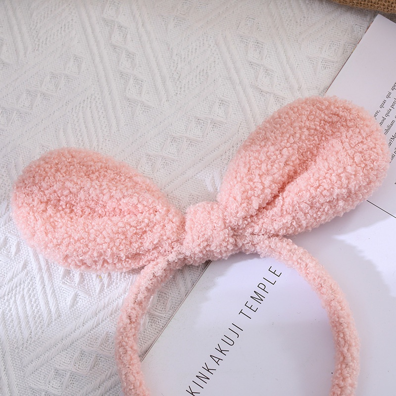 Băng Đô Cài Tóc Dạng Bấm Chống Trượt Thiết Kế Tai Thỏ Dễ Thương