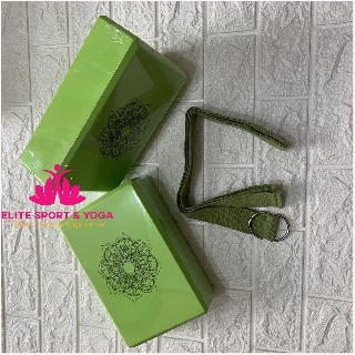 Combo 1 dây và 2 gạch tập yoga