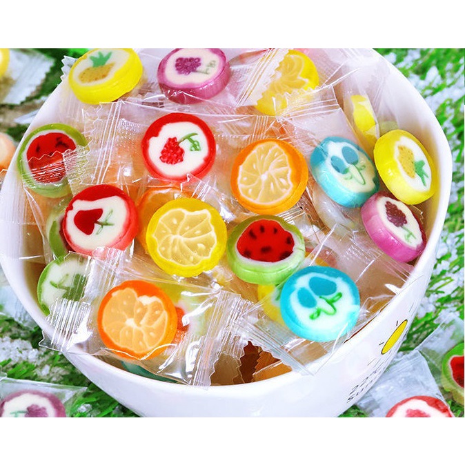 KẸO GIÁNG SINH , KẸO NGHỆ THUẬT HÌNH HOA QUẢ  CẮT LÁT