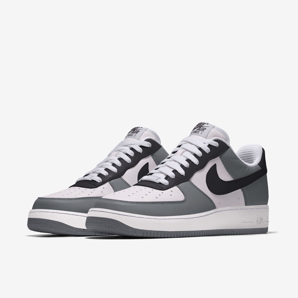 Giày Nike Air Force 1 Custom HÀNG CHÍNH HÃNG Nike AF1 By You Light Smoke Grey - Sneaker Thể Thao AF1 - Simple Sneaker