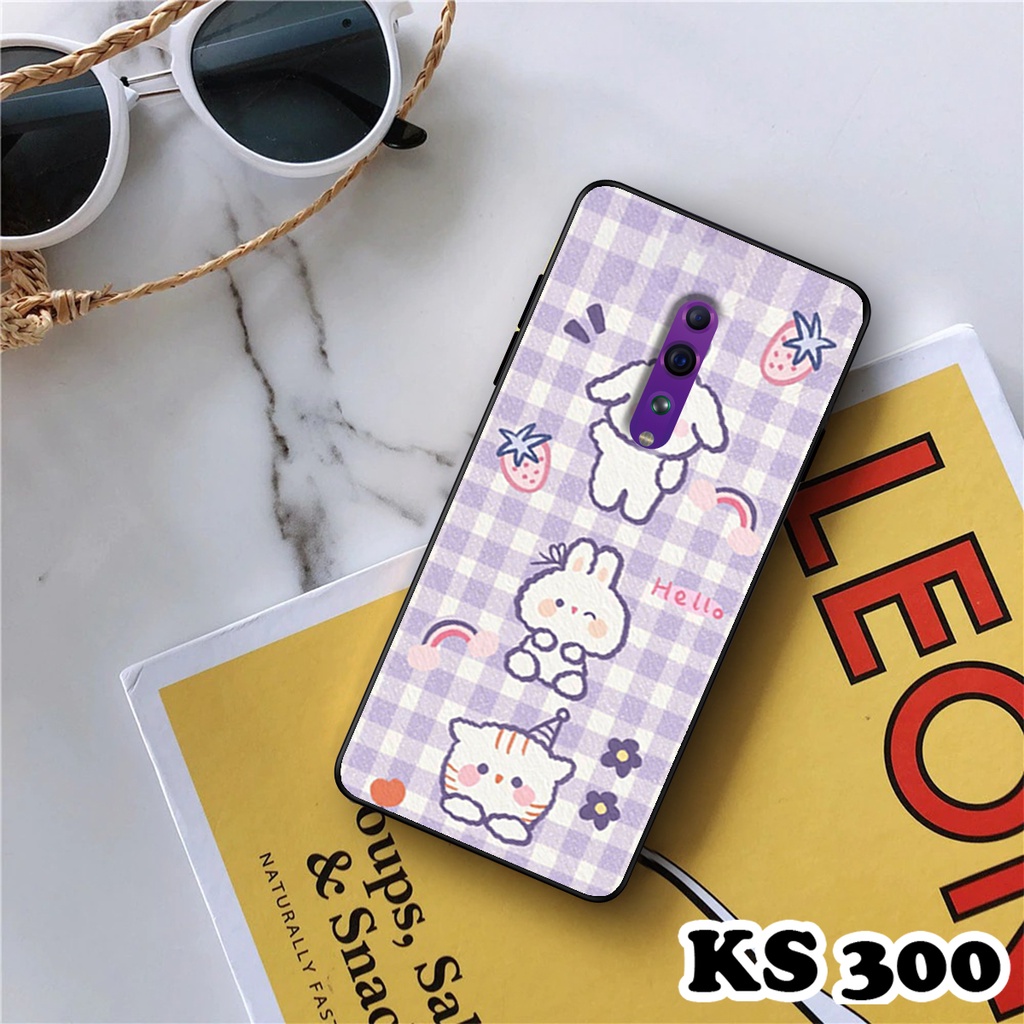 Ốp lưng Oppo Reno Z - Oppo Reno - Ốp in hình Gấu&amp;Thỏ siêu xinh - Lưng nhám viền TPU