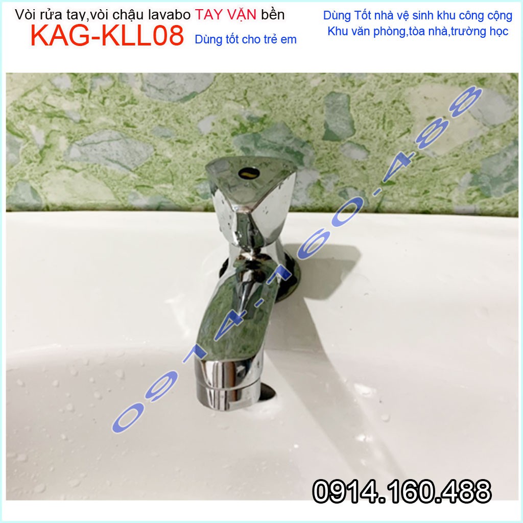 Vòi lavabo lạnh KAG-KLL08, vòi chậu rửa mặt tay vặn tam giác cao cấp nước chảy mạnh sử dụng tốt