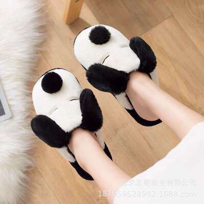 Dép bông đi trong nhà hình thú đế cao su siêu êm, dép lông mùa đông nam nữ