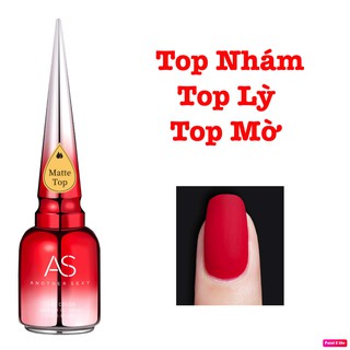 Sơn gel as mẫu mới chai đỏ sơn top mờ 15ml