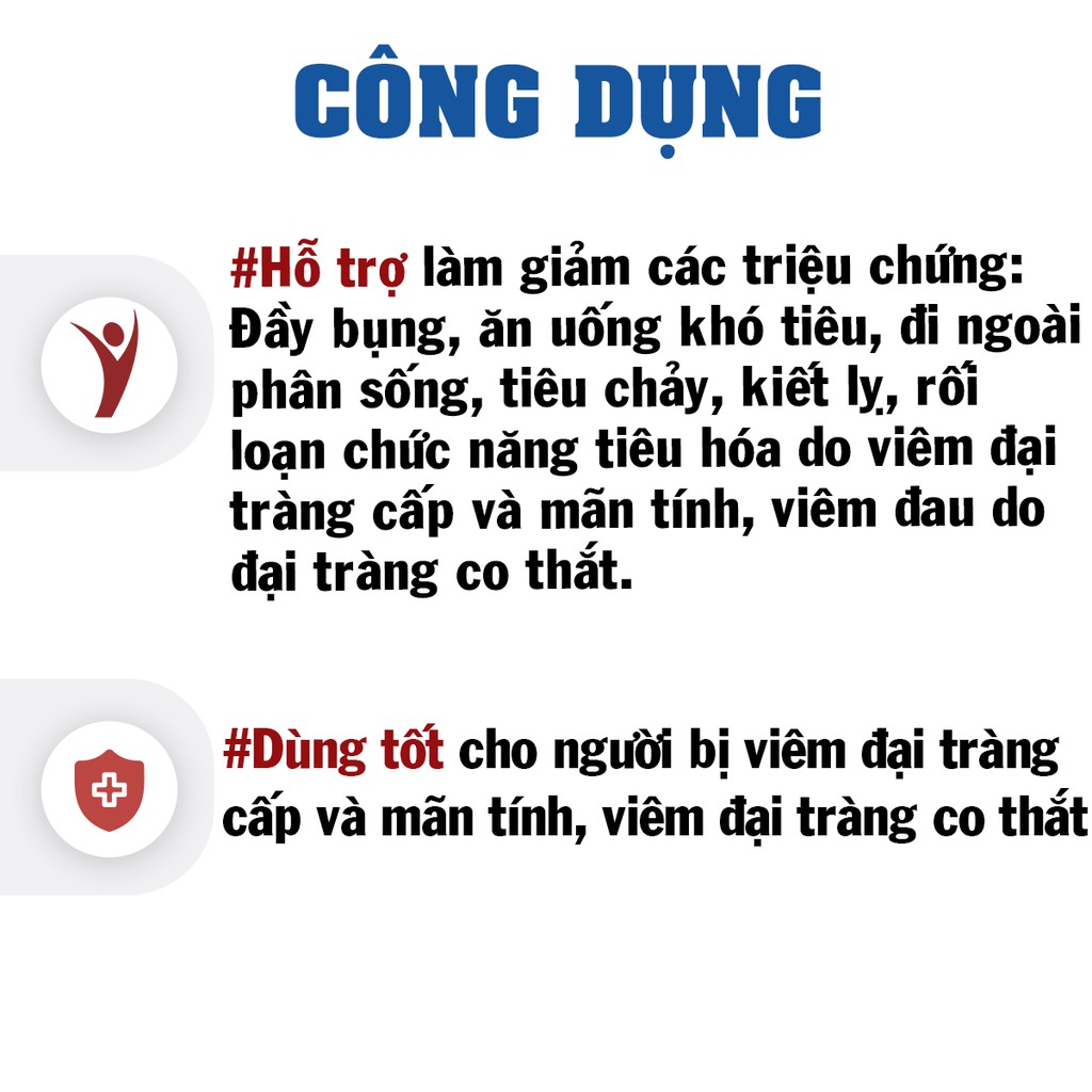Viên uống Đại tràng Hadiphar hỗ trợ viêm đại tràng cấp và mãn tính