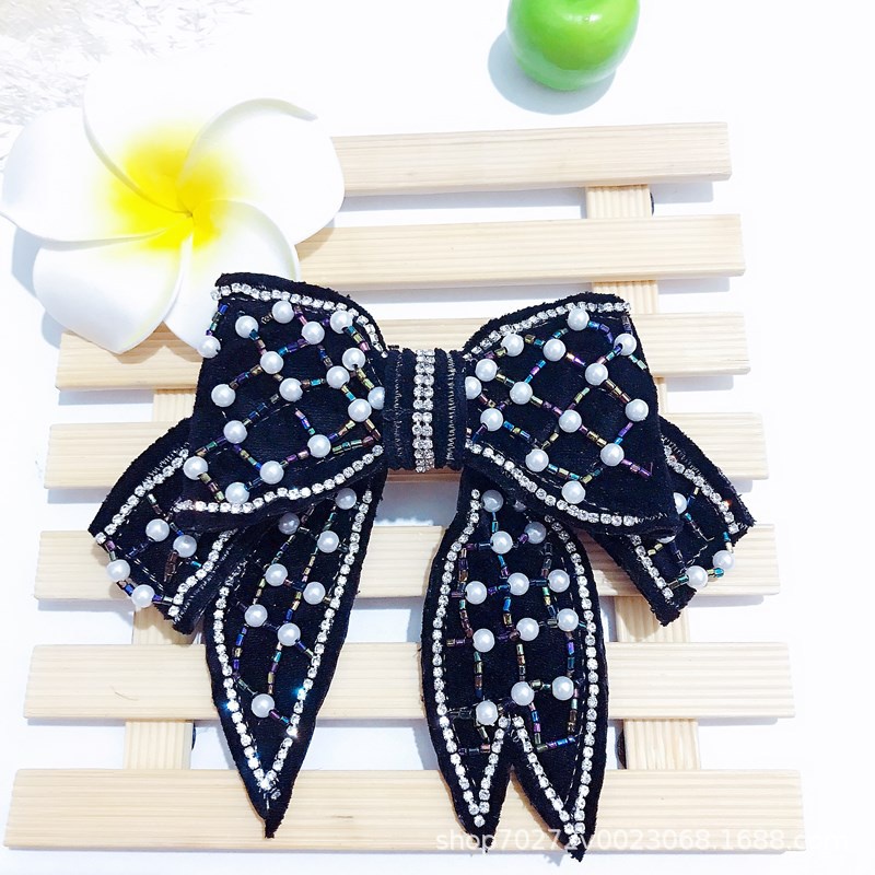 Kẹp Tóc Hình Nơ Đính Ngọc Trai Xinh Xắn Thời Trang Cao Cấp