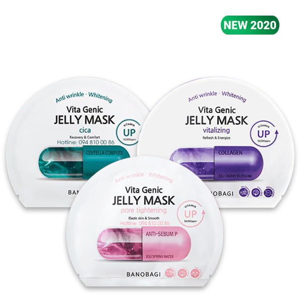 Mặt Nạ Dưỡng Da Banobagi Vita Jelly Mask Cica 2020 30ml - [BANOBAGI XANH THẨM]