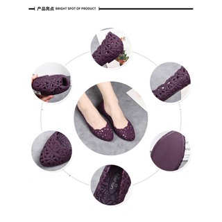 [Mã FSS09Jan hoàn 20% đơn bất kỳ] Giày búp bê lưới cao cấp hàng nhập （Tim）