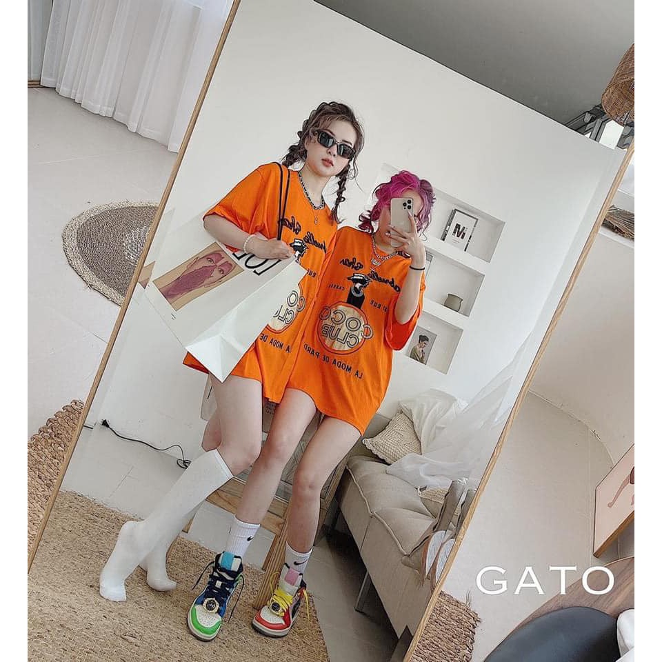 Áo thun nữ tay lỡ freesize - phông form rộng dáng Unisex, mặc lớp, nhóm, cặp, lớp in Hình Co-co