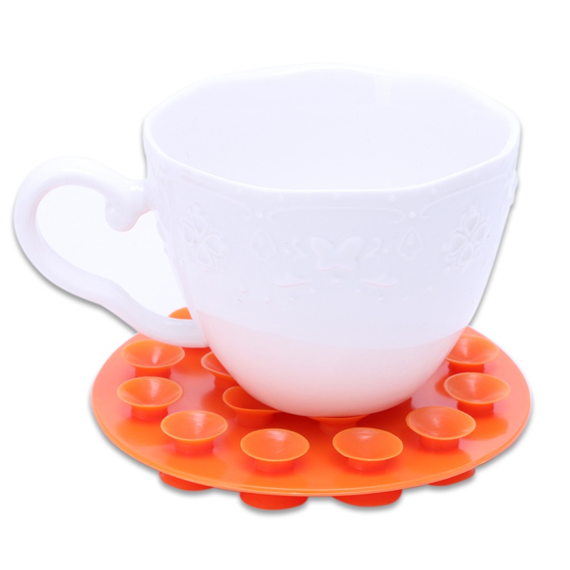 Tấm lót cốc/bát ăn em bé để bàn có 19 cốc hút chống trượt 2 mặt
