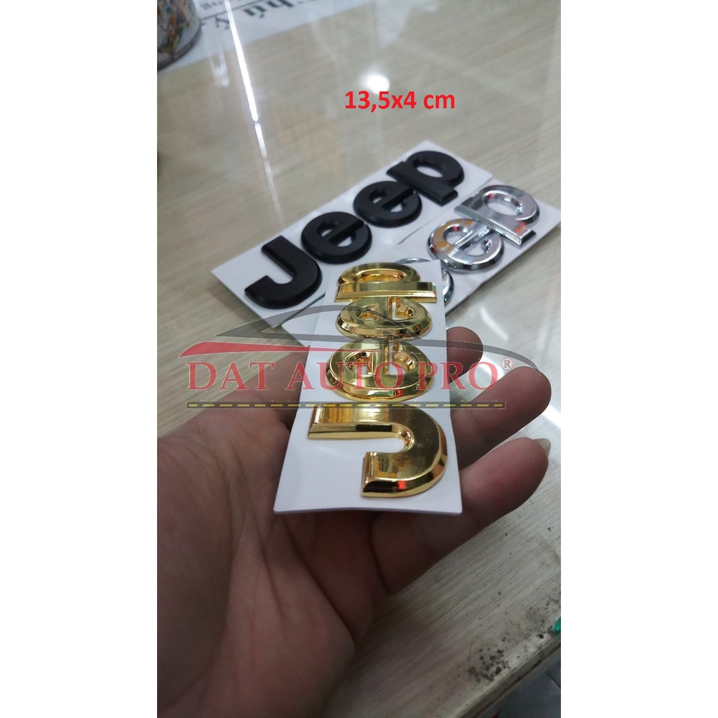 Tem 3D KIM LOẠI JEEP dùng Cho oto