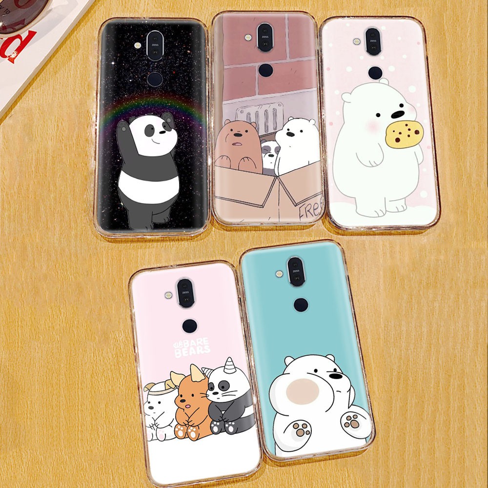 Ốp Lưng Điện Thoại We Bare Bears Trong Suốt Cho Nokia 1 1.1 1.3 2.3 2.4 3.4 5.3 8.3 C1 C2 C3 Plus