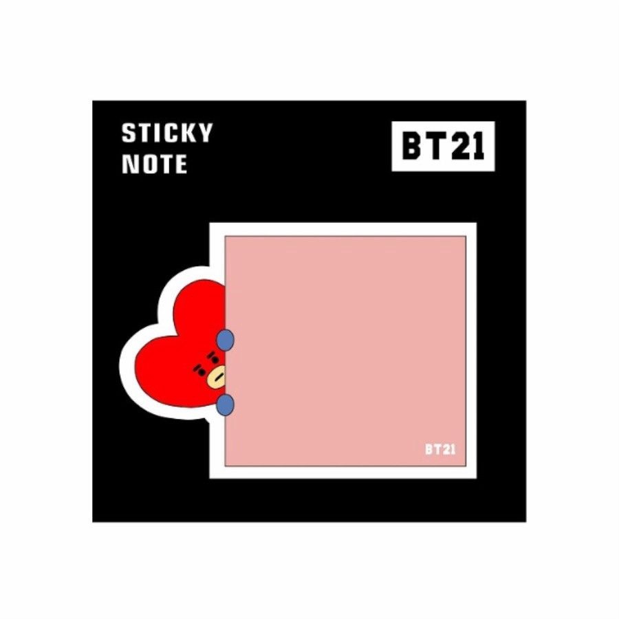 Giấy ghi chú hình thần tượng Kpop BTS BT21 Blackpink màu hồng dễ thương