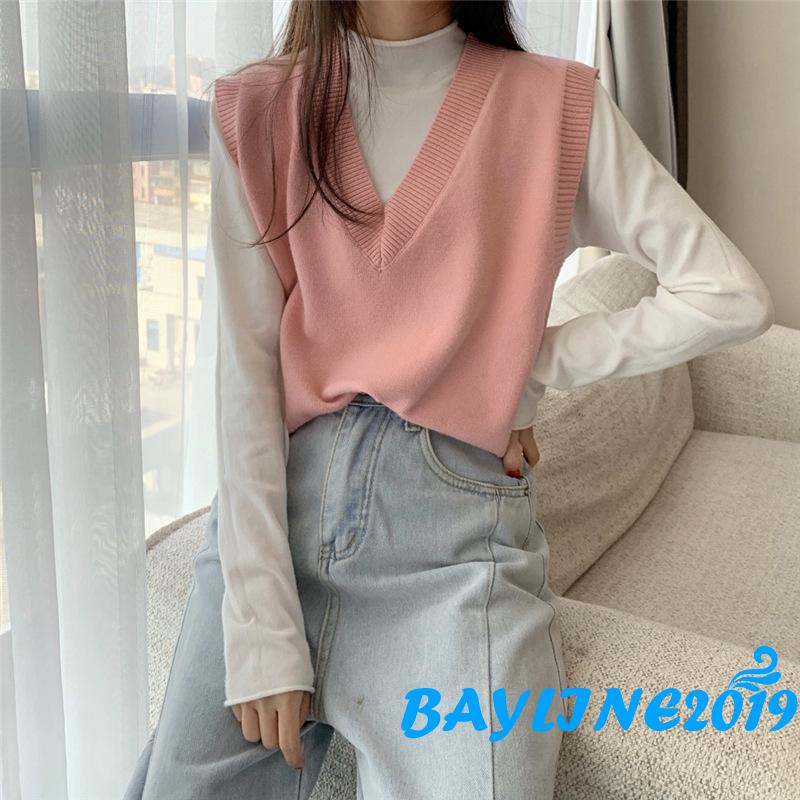 Áo Len Nữ Cộc Tay Cổ Chữ V Thời Trang