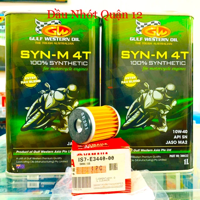 Nhớt Cao Cấp Xe Số Tay Côn - Gulf Western Oil SYN-M 4T PAO + Ester 10W-40 Dòng Racing Thương Hiệu Lớn Của Australia