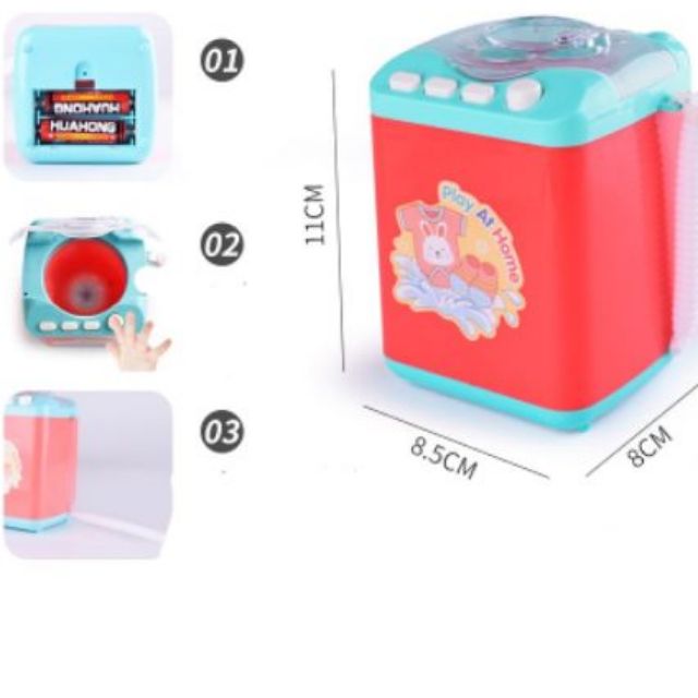 Máy giặt mini xài pin giặt quần áo cho búp bê