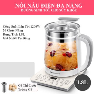Bình thủy tinh nấu trà dưỡng nhan kèm đế tiện lợi