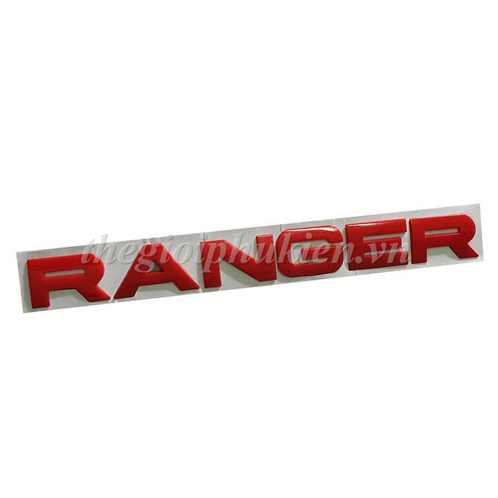Tem chữ nổi RANGER dán trang trí nắp Capo theo xe  Ford Ranger