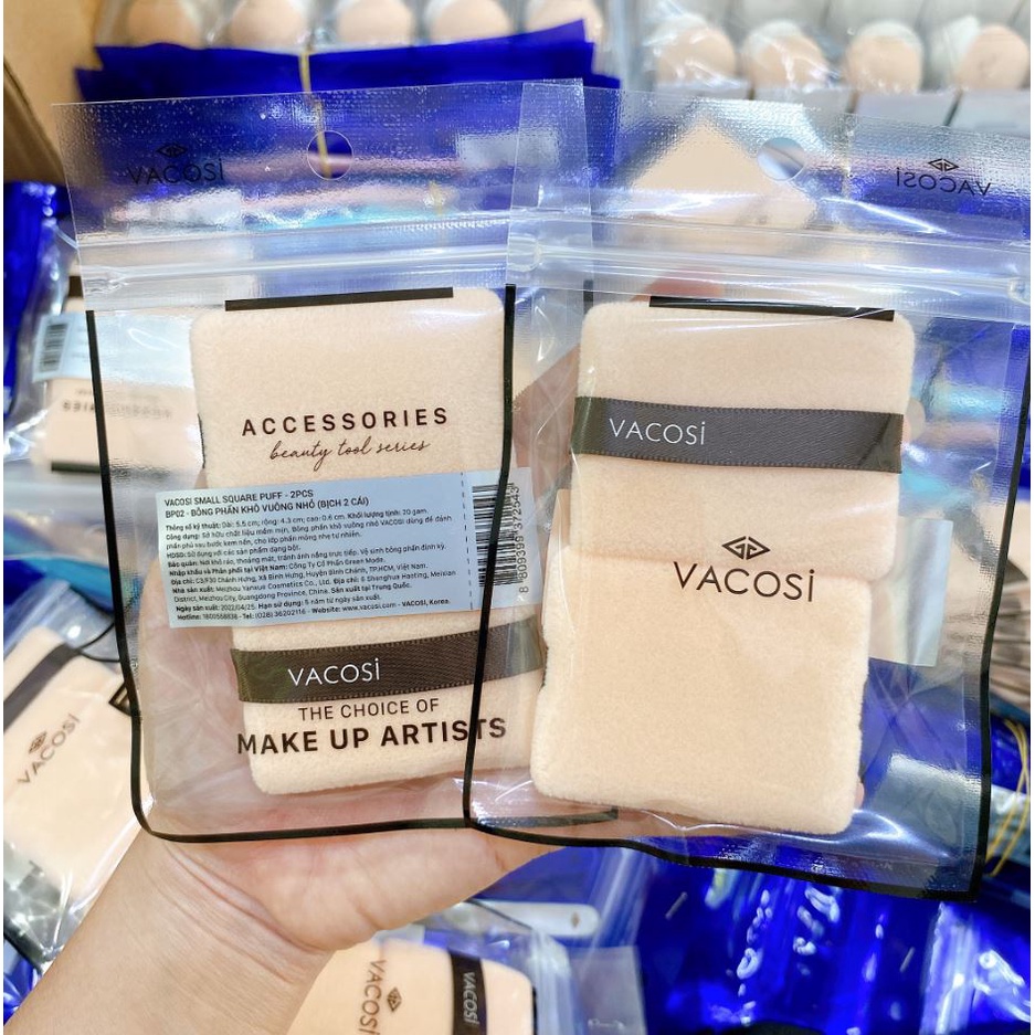 BP02 - Bông Phấn Khô Vuông Nhỏ VACOSI