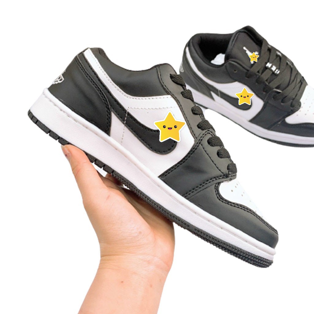 Giày Sneaker Nam Nữ Thể Thao Trắng Viền Đen Cổ Thấp Cao Cấp 2021 K8