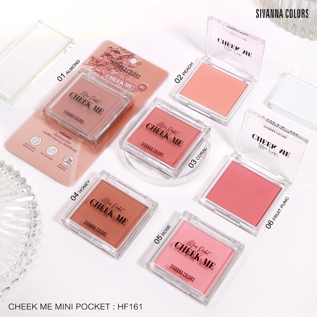 Phấn Má Hồng Sivanna Cheek Me Mini Pocket HF161 Thái Lan