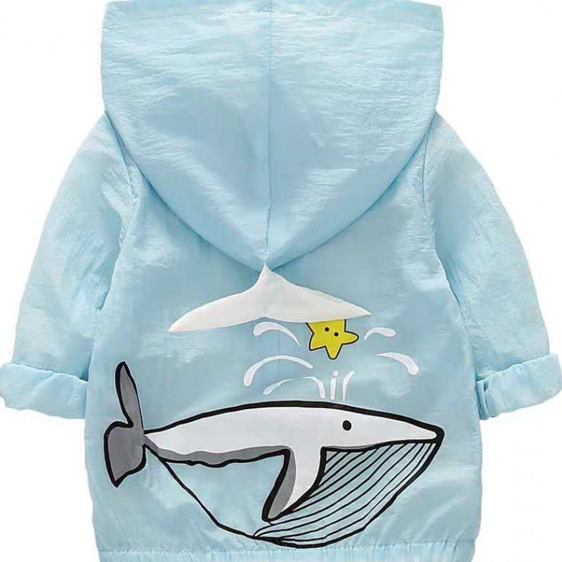 💖 SIÊU PHẨM NGÀY HÈ💖  Áo khoác chống nắng vải đũi hình cá voi dễ thương cho bé 10-40kg
