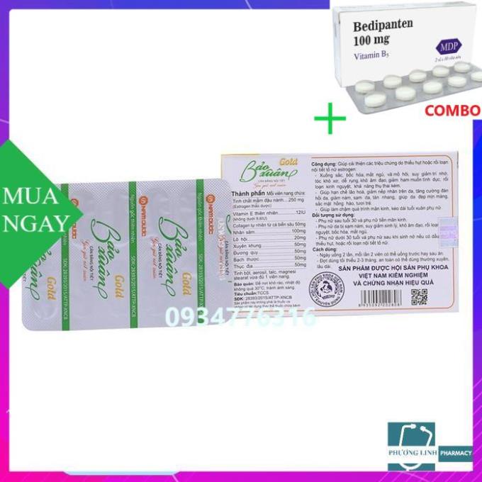 Combo Bedipanten 100mg +  Bảo Xuân Gold