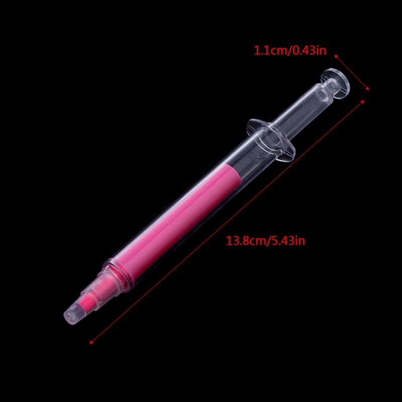 Set 6 Bút Dạ Quang Hình Ống Tiêm Độc Đáo