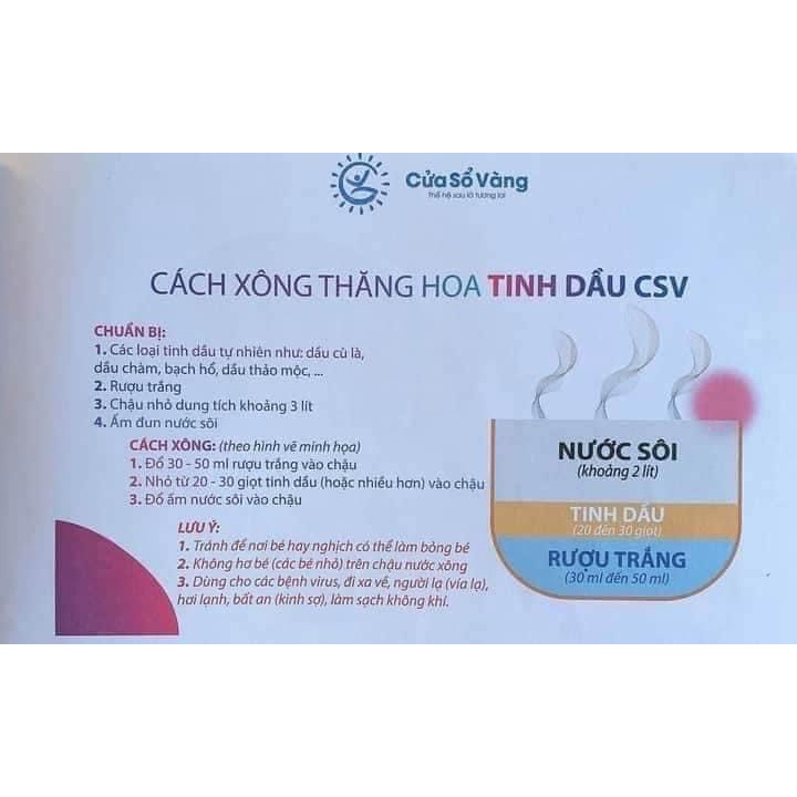 Tinh Dầu Cửa Sổ Vàng Official Chính Hãng 20 ml