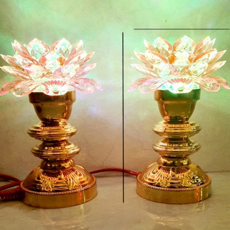 BỘ ĐÈN THỜ HOA SEN LED 7 MÀU  THƯƠNG HIỆU TIA SÁNG
