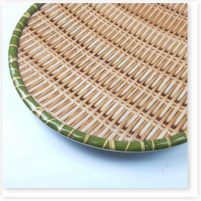 Đĩa giả mây💖FREESHIP💖Mẹt phíp giả mây tre đan nhựa giả mây tròn cao cấp đủ size có chân đế để hoa quả bún