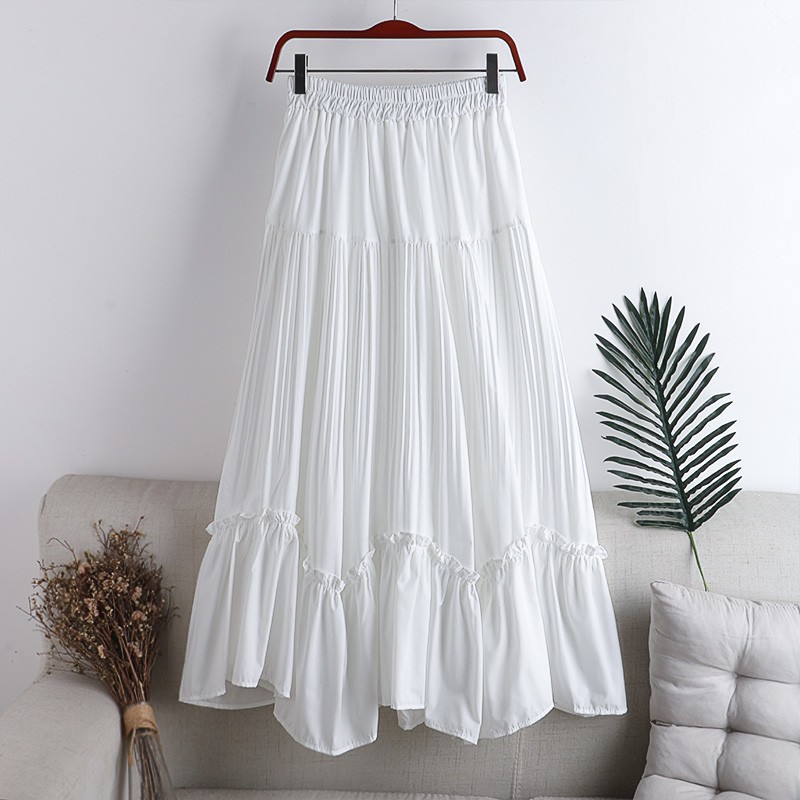 Chân Váy Midi - SALA - Nhúng Ly Thiết Kế Cánh Hoa - phong cách Vintage | BigBuy360 - bigbuy360.vn